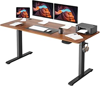 Photo 1 of (SCRATCHED METAL SURFACES; DENTED METAL ATTACHMENT) 
FEZIBO Height Adjustable Electric Standing Desk, 63 x 24 Inches