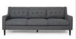 Photo 1 of (MISSING LEGS/ARMRESTS; TORN UNDERMESH)
noble house furnishings grey 3 seater sofa