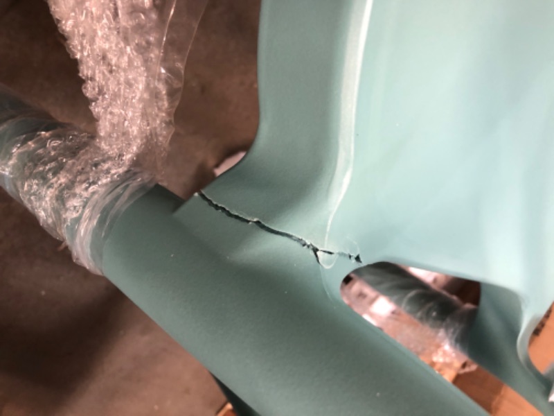 Photo 4 of (CRACKED/BROKEN LEG JOINT)
amazon basics light blue curved back dining chair set of 2