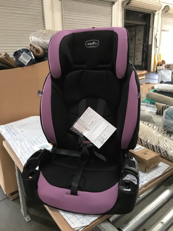 Photo 2 of Evenflo Maestro Sport Convertible Booster Car Seat - For Kids 2 to 8 Years Old, Whitney Pink