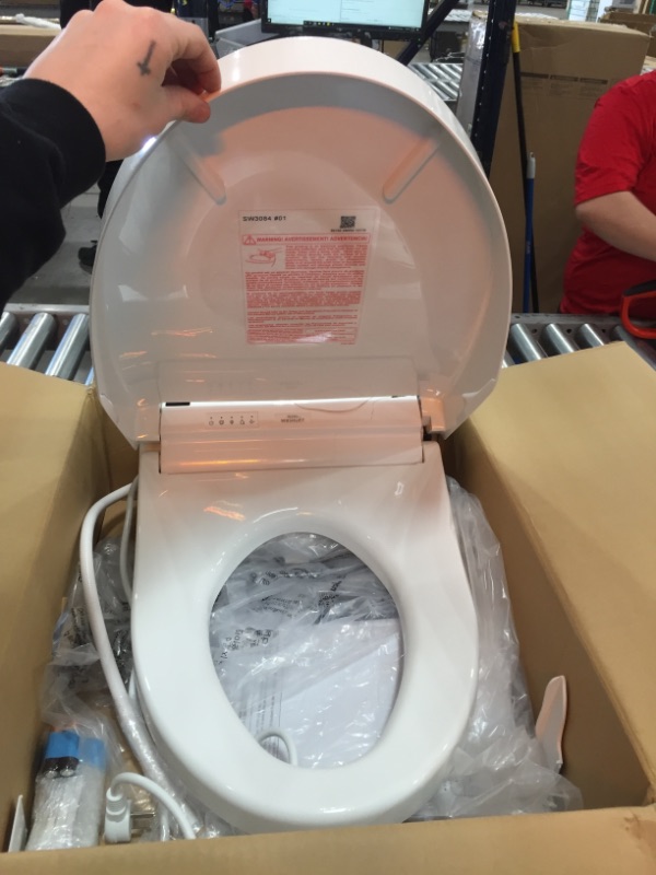 Photo 3 of C5 Washlet Electric Bidet Seat for Elongated Toilet in Cotton White with Premist and EWATER+ Wand Cleaning