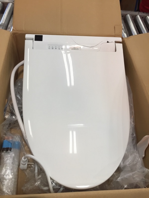 Photo 2 of C5 Washlet Electric Bidet Seat for Elongated Toilet in Cotton White with Premist and EWATER+ Wand Cleaning