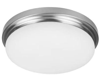 Photo 1 of (OUTER SHELL COSMETIC DAMAGES; MISSING HARDWARE)
Chilton 15 in. 170-Watt Equivalent Brushed Nickel Selectable Integrated LED Flush Mount with Glass Shade
