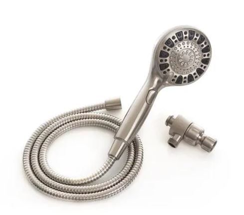 Photo 1 of 
Glacier Bay
Push Release 6-Spray Patterns with 1.8 GPM 4.25 in. Wall Mount Handheld Shower Head in Brushed Nickel