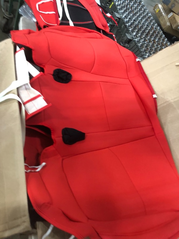 Photo 7 of (MATERIAL HAS COSMETIC/TORN DAMAGES)
Xipoo for Tesla Model Y Car Seat Cover PU Leather Cover Fully Wrapped All Season Protection for Tesla Model Y 2020 2021 (Red, 12 Pcs(Model Y))
