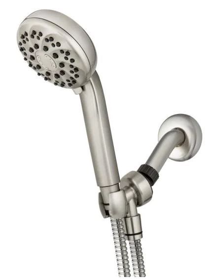 Photo 1 of 
Waterpik
Height Select 7-Spray Patterns with 1.8 GPM 4 in. Height Select Wall Mount Handheld Shower Head in Brushed Nickel