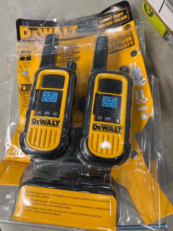 Photo 1 of DeWalt Heavy Duty Radio Walkie-Talkies DXFRS800