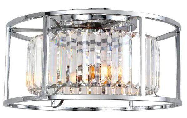 Photo 1 of 
Decor Living
Cecilia 16 in. 2-Light Crystal and Chrome Flush Mount