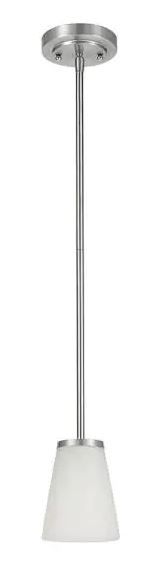 Photo 1 of Hampton Bay
1-Light Brushed Nickel Pendant