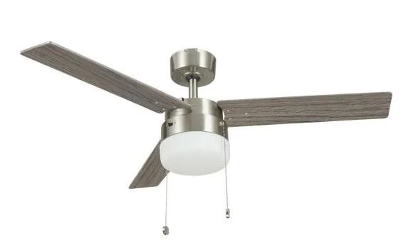 Photo 1 of (CRACKED SHELL)
Montgomery II 44 in. Indoor Brushed Nickel Ceiling Fan with Light Kit
