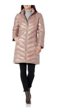 Photo 1 of Calvin Klein Women's Chevron Quilted Packable Down Jacket- Large 