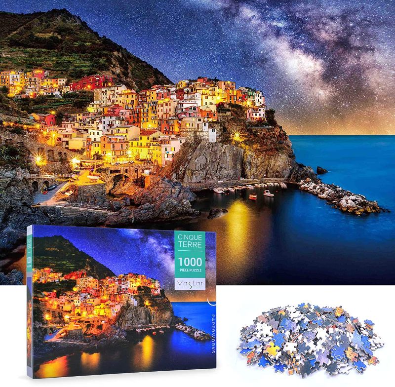 Photo 1 of 1000 Piece Jigsaw Puzzle for Adults- Cinque Terre Adults Kids DIY Large Puzzles Games, Scene Real Shot HD Printing, Puzzle Game for Indoor Activity Family Game Toy Gifts
