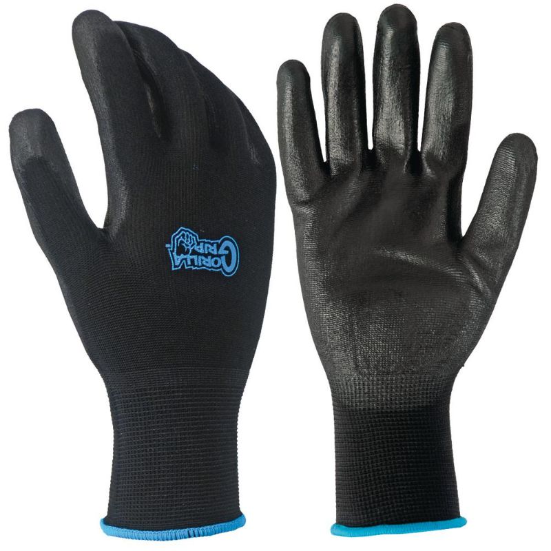 Photo 1 of Grease Monkey Large Gorilla Grip Gloves (20-Pair), Black
