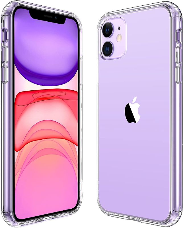 Photo 1 of ImpactStrong Compatible with iPhone 11 Clear Case, Clear Guard Shock Absorbing Scratch-Resistant Hybrid Clear TPU Cover Designed for iPhone 11 (2X Glass Screen Protector Included) - Clear Buttons
SET OF 3