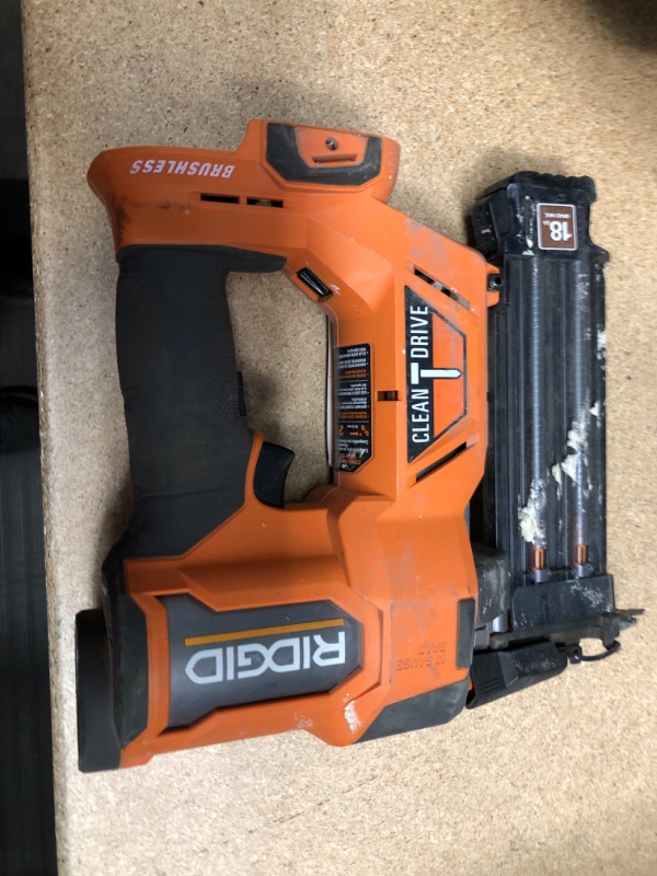 Photo 2 of 18V Brushless Cordless 18-Gauge 2-1/8 in. Brad Nailer (Tool Only) with CLEAN DRIVE Technology

