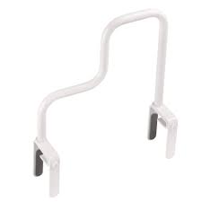 Photo 1 of 16 in. x 1 in. Multi-Grip Tub Safety Bar in White
