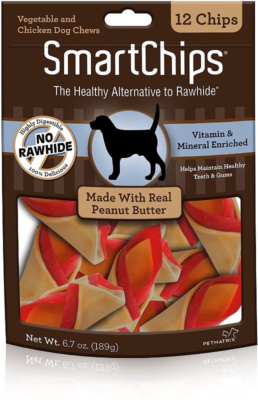 Photo 1 of **BEST BY 07/18/2023** SmartBones SmartChips, Treat Your Dog to a Rawhide-Free Chew Made with Real Chicken and Vegetables 3-PACK