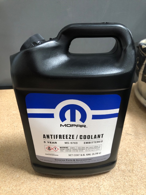 Photo 2 of **EXP 09-20-21**Mopar Antifreeze Coolant 68048953ac "1" Gallon for Jeep Dodge Chrysler Ram