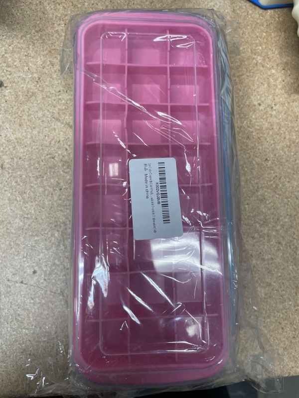 Photo 1 of 4PCK-Ice Cube Trays with Lid,for Freezer,Mini Ice Cube Trays for Whiskey,Cocktails,Baby Food,Easy Release,Stackable and Dishwasher Safe,BPA Free,By Fuukou
