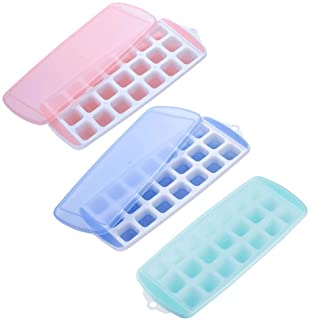 Photo 1 of 4PCK-Ice Cube Trays with Lid,for Freezer,Mini Ice Cube Trays for Whiskey,Cocktails,Baby Food,Easy Release,Stackable and Dishwasher Safe,BPA Free,By Fuukou