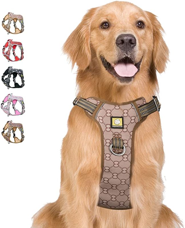 Photo 1 of Front Clip Dog Harness, Atopark No Pull Reflective Dog Walking Harness, Dog Vest Harness with Sturdy Dual-Clips for Training, Adjustable No Choke Pet Harness-SIZE M/L
