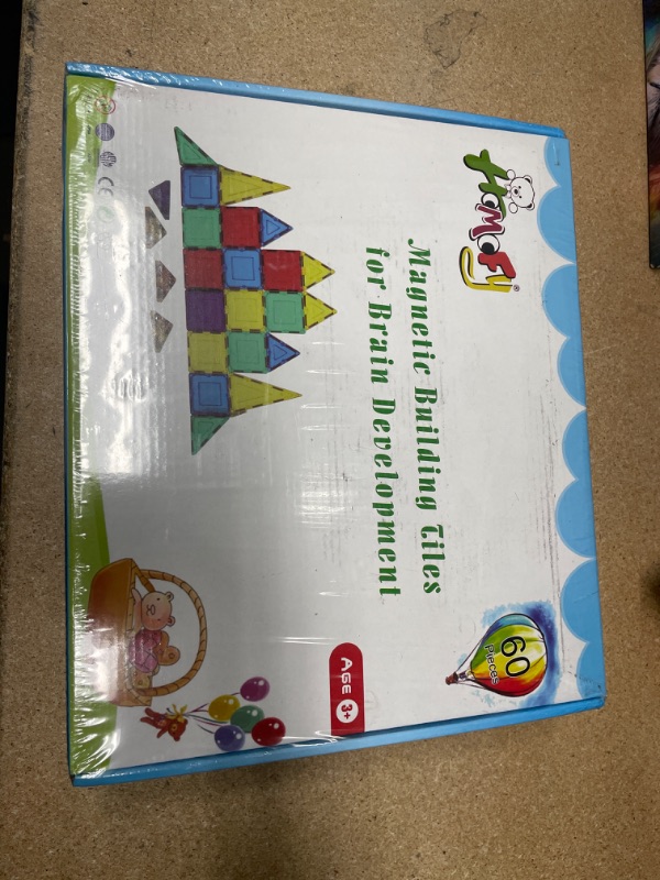 Photo 1 of Homofy Kids Magnet Tilestoys 60Pcs Oversize 3D Magnetic Building Blocks Tiles Set,Inspirational Educational Toys For 3 4 5 6 Year Old Boys Gilrs Gifts
