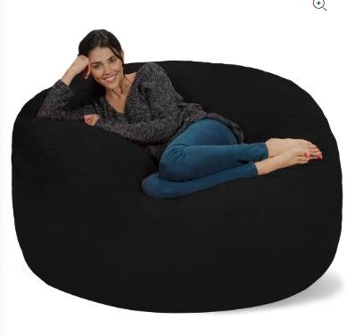 Photo 1 of 5' Oversized Bean Bag Chair - Black