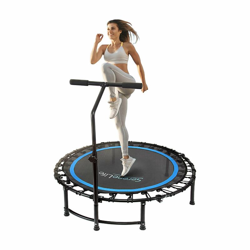 Photo 1 of **incomplete*** SereneLife 40 Inch Indoor Outdoor Fitness Cardio Sports Trampoline with Handrail
