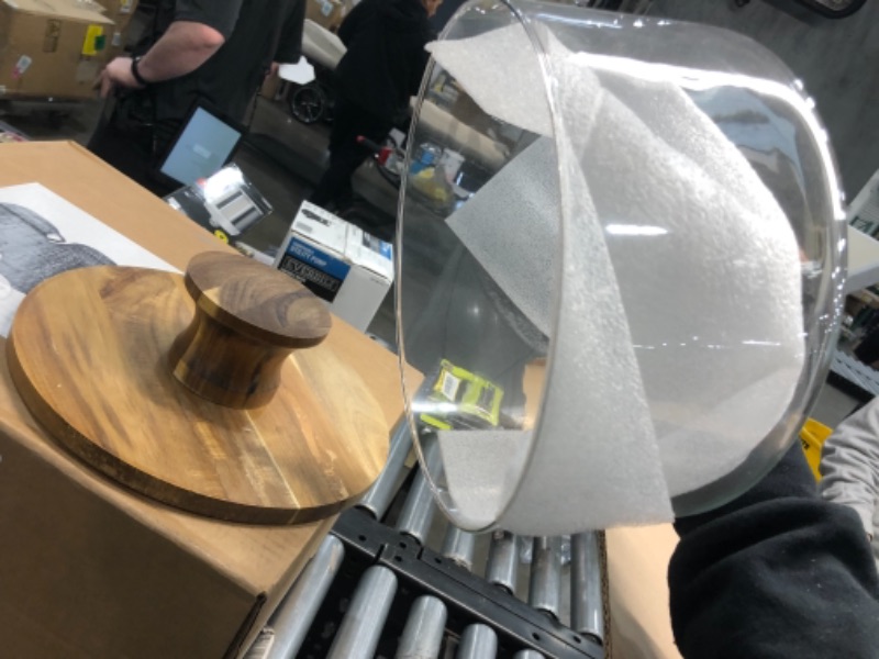 Photo 1 of *Stock photo for refrence only*
Royal Brands Bamboo Cake Display, Cake Holder, Dessert and Appetizer Round Centerpiece, Glass Dome Cloche Lid 