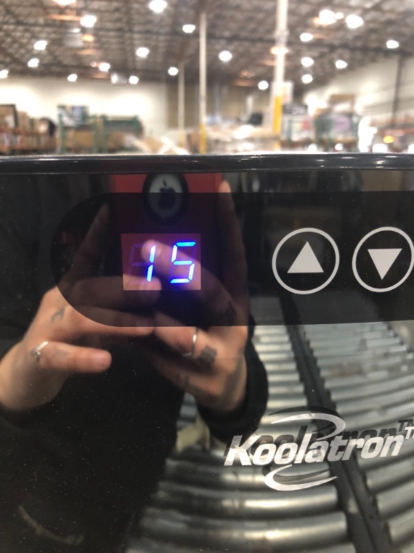 Photo 3 of Koolatron WC12-35D 12 Bottle Capacity Thermoelectric Wine Cooler with Digital Temperature Controls - Vibration-free and Quiet Cooling Power, 5 Removable Shelves, Black (12 Bottle)
