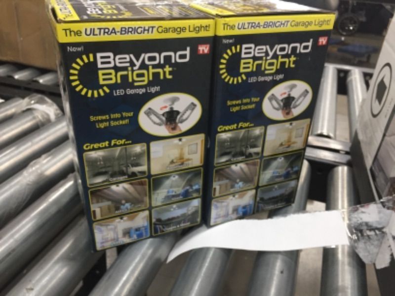 Photo 1 of 2ct BEYOND BRIGHT 3500 Lumens 11.5 in. Single Pole Occupancy LED Flush Mount Garage Light