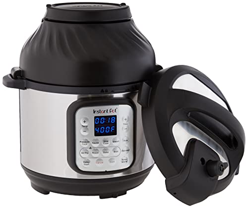 Photo 1 of (USED)Instant Pot Duo Crisp 9-in-1 Electric Pressure Cooker with Air Fryer Lid and Sealing Ring, Stainless Steel, Pressure Cook, Slow Cook, Air Fry,