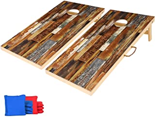 Photo 1 of CastleLife Premium Solid Wood Cornhole Game Set,