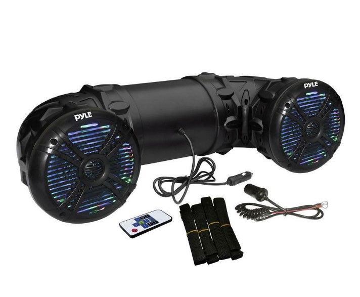 Photo 1 of Pyle PLATV85BT 1000 Watt Marine Bluetooth Amplifed Waterproof 8" Inch Speakers
