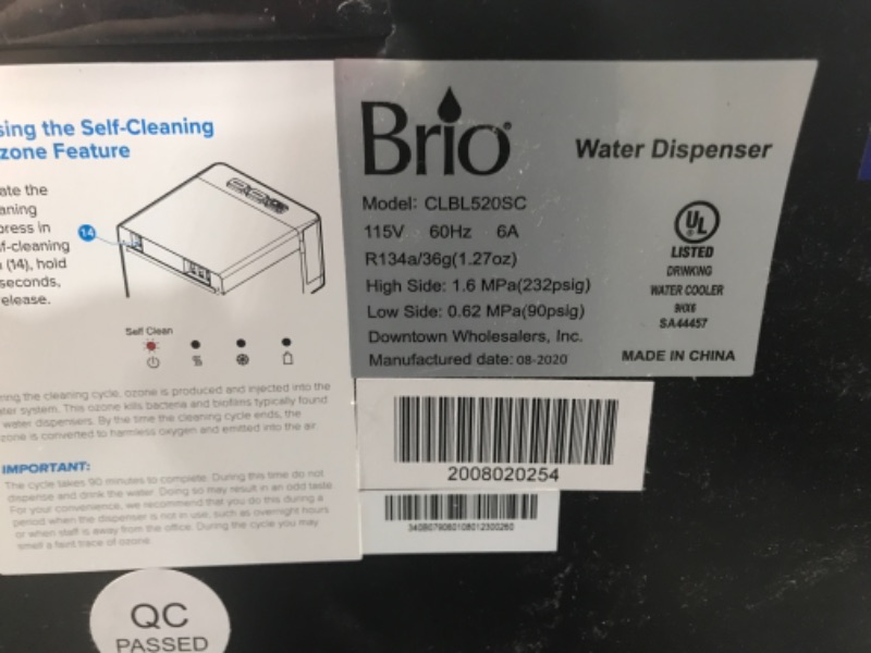 Photo 6 of Brio Self Cleaning Bottom Loading Water Cooler Water Dispenser – Limited Edition - 3 Temperature Settings - Hot, Cold & Cool Water - UL/Energy Star Approved
