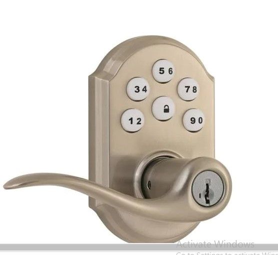 Photo 1 of Kwikset
Z-Wave SmartCode Lifetime Satin Nickel Electronic Tustin Door Lever Featuring SmartKey Security