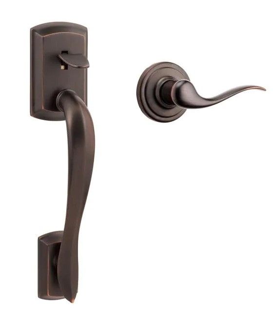Photo 1 of ***PARTS ONLY*** Kwikset
Avalon Venetian Bronze Handle Only without Deadbolt with Tustin Door Handle with Microban Antimicrobial Technology