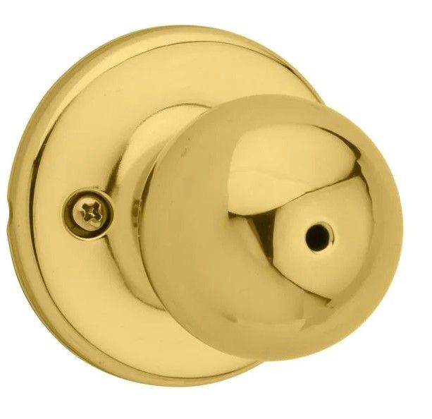 Photo 1 of **ASSORTED DOOR KNOBS** 
Defiant Zacoti Matte Black Bed/Bath Door Handle
and Kwikset Breton Square Matte Black Half -Dummy Door Lever
and Kwikset Polo Polished Brass Privacy Door Knob