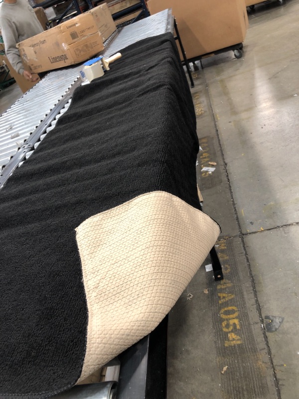 Photo 1 of ***STOCK PHOTO FOR REFERENCE*** 8FT X 35 INCH BLACK AND BLACK CHECKERED RUNNER RUG