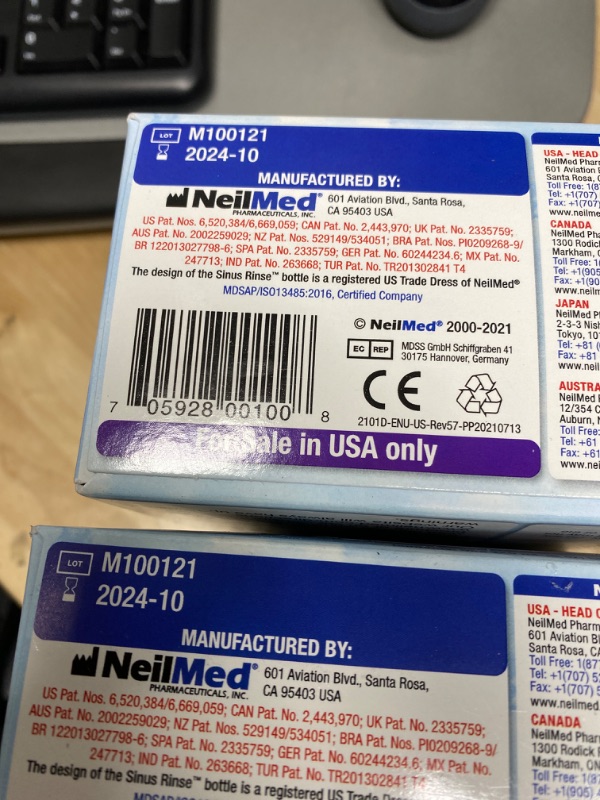 Photo 2 of  no refunds** exp: 10-24**2 PACK - NeilMed Sinus Rinse - A Complete Sinus Nasal Rinse Kit, 50 count (Pack of 1)
