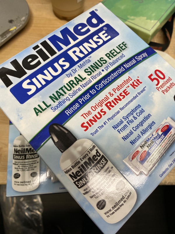 Photo 3 of  no refunds** exp: 10-24**2 PACK - NeilMed Sinus Rinse - A Complete Sinus Nasal Rinse Kit, 50 count (Pack of 1)
