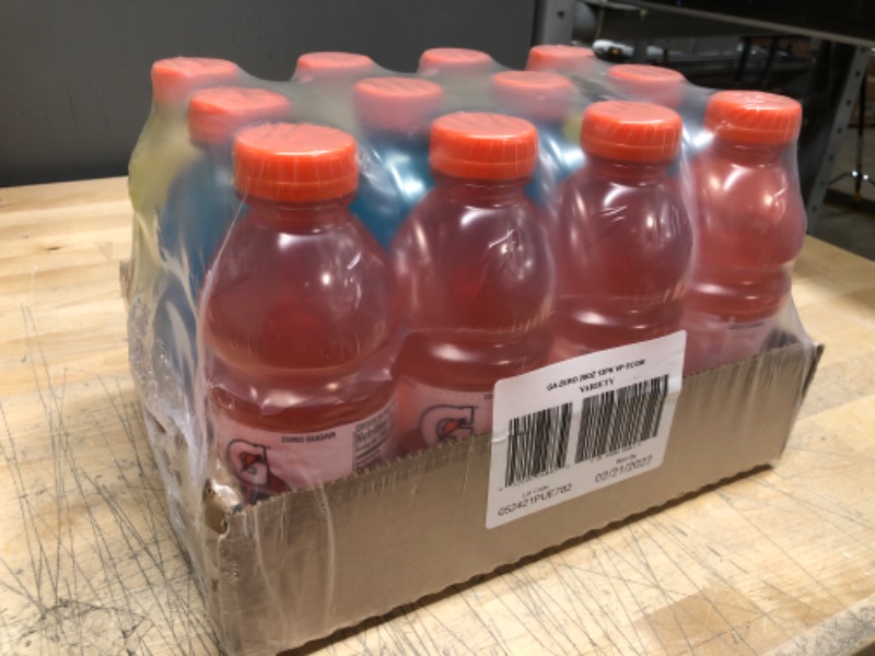 Photo 2 of ***EXPIRED 02/21/2022**
**NO REFUNDS**
Gatorade Zero Sugar Thirst Quencher, Cool Blue Variety Pack, 20 Fl Oz (Pack of 12)