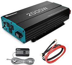 Photo 1 of 2000-Watt Solar 12-Volt Pure Sine Wave Off Grid Battery Inverter with USB Port
