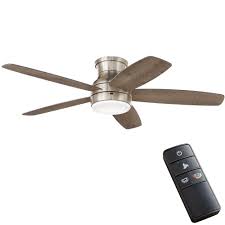 Photo 1 of ***MISSING TWO BLADES*** Ashby Park 52 in. White Color Changing Integrated LED Brushed Nickel Ceiling Fan with Light Kit and Remote Control
