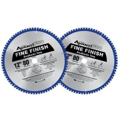 Photo 1 of Avanti Pro 12 in. X 80-Tooth Fine Finish Circular Saw Blade (2-Pack)
