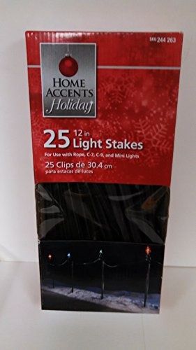 Photo 2 of 1. Home Accents Holiday 25 Ct. Universal 12 in. Light Stakes
2. 29.5 Ft. 100-Light LED Mini Warm White String Light with Green Wire Christmas Decoration

