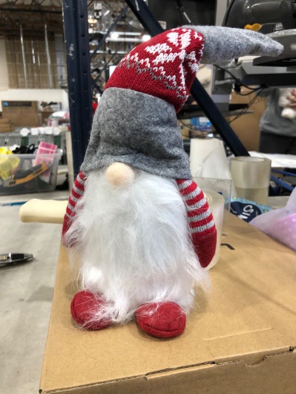 Photo 2 of Christmas Gnomes Plush 14 Inch, Red and Grey (set of 5)