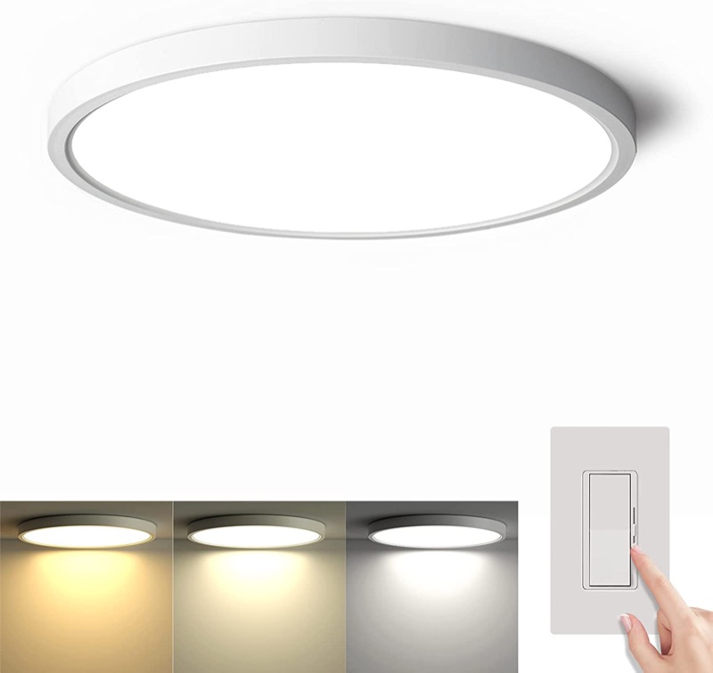 Photo 1 of Dimmable Led Flush Mount Ceiling Light-Roomratv Led Ceiling Light Modern Round Ceiling Light Fixture 3000k/4000k/6000k Surface Mount Panel Light