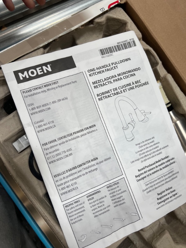 Photo 3 of *PARTS ONLY*
Moen 87028SRS Edwyn Spot Resist Sta Inless 1Handle Deck Mount Pulldown Kitchen Faucet, Stainless Steel