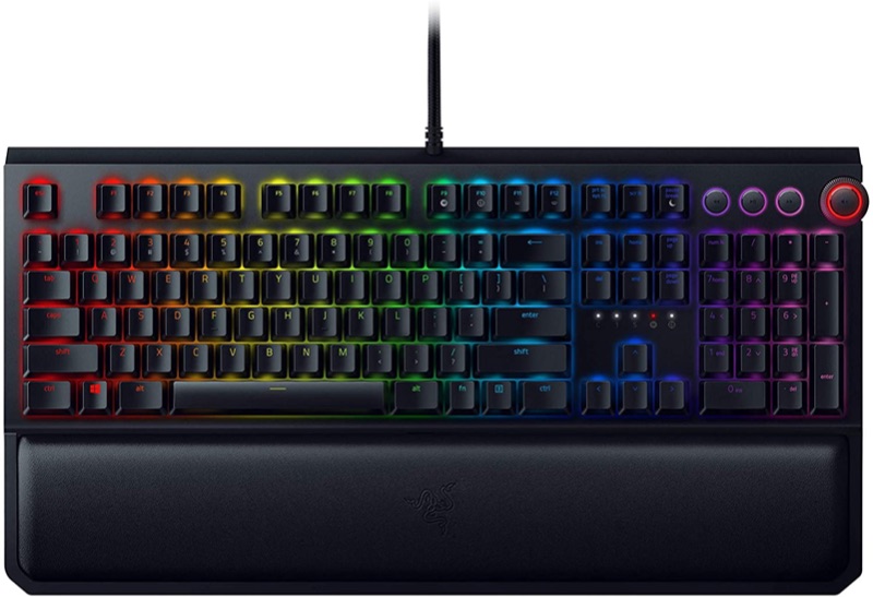 Photo 1 of Razer BlackWidow Elite Mechanical Gaming Keyboard: Green Mechanical Switches - Tactile & Clicky - Chroma RGB Lighting - Magnetic Wrist Rest - Dedicated Media Keys & Dial - USB Passthrough